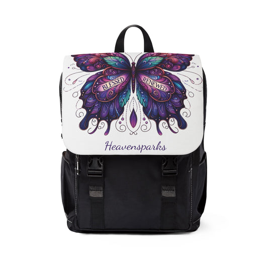 Blessed & Renewed Butterfly Unisex Casual Backpack
